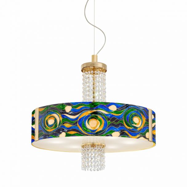 KOLARZ 0345.36.3.AQ.BG.OKPT EMOZIONE lampa wisząca złoto 24K