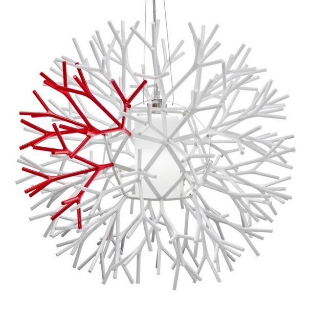 Step into Design ST-7101-1M Lampa wisząca CORAL REEF biało czerwona 62 cm