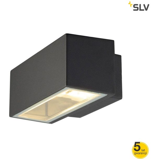 SLV 232485 BOX R7s lampa ścienna, kwadratowa, antrazit, R7s, max. 80W, dół-góra