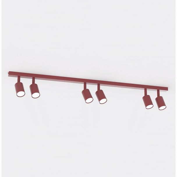 EMIBIG 1704/6 FLASH 6 BURGUNDY Lampa sufitowa
