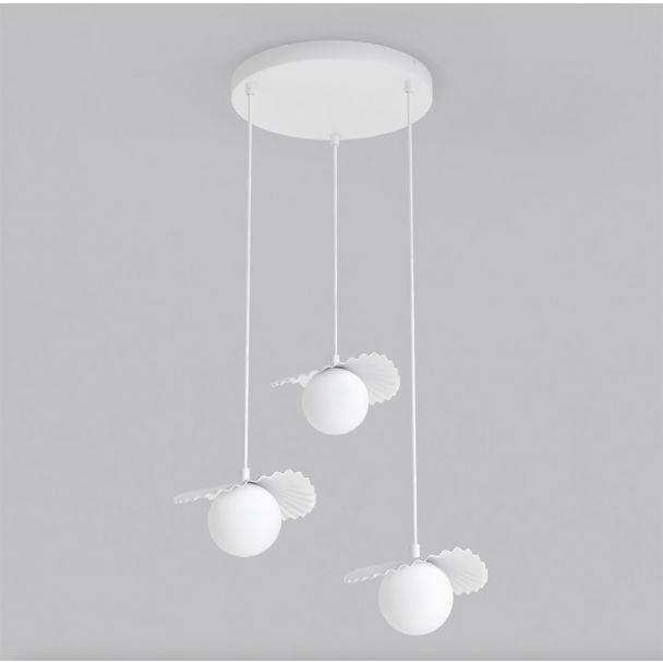 EMIBIG 1759/3 FLORA 3PREM WHITE OPAL Lampa wisząca