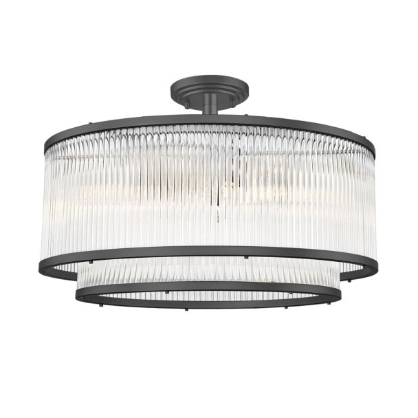 ZUMALINE C0528-06H-P7AC SERGIO LAMPA SUFITOWA CZARNA/BLACK
