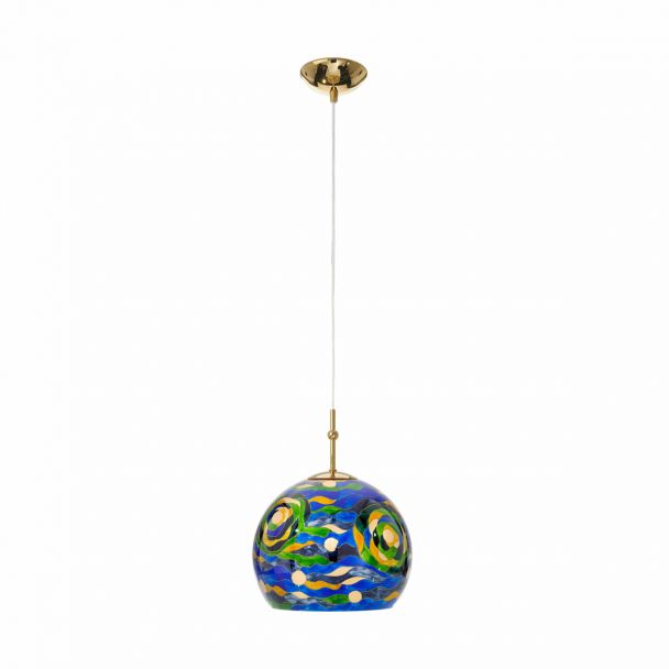 KOLARZ 0392.31S.3.AQ.BG LUNA lampa wisząca złoto 24K