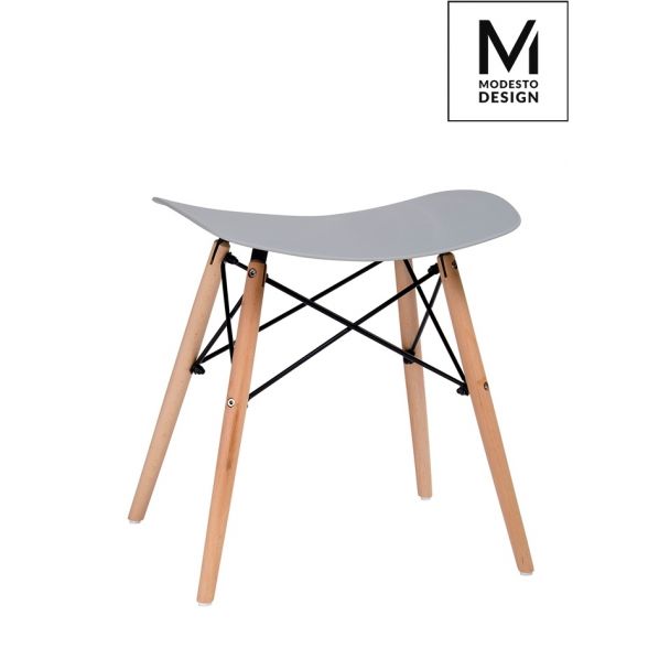 Modesto Design M002.GREY MODESTO stołek BORD szary - polipropylen, podstawa bukowa
