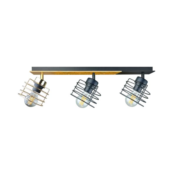 KETER 2658 Spot 3xE27 AMON GOLD/BLACK II