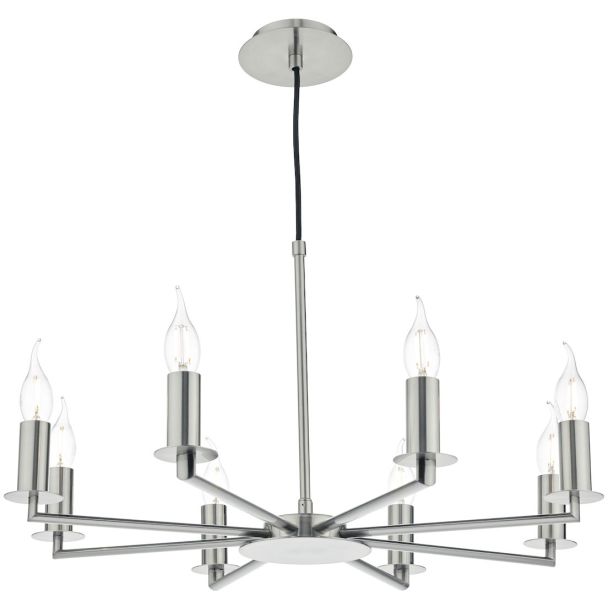 DAR TYL0838 TYLER 8LT HEIGHT ADJUSTABLE PENDANT SATIN NICKEL WITHOUT SHA