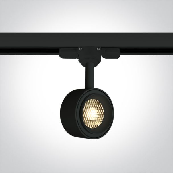 ONE LIGHT 65644T/B/W Kinigos czarny track spot COB LED o strukturze plastra miodu 3000K 8W AC LED