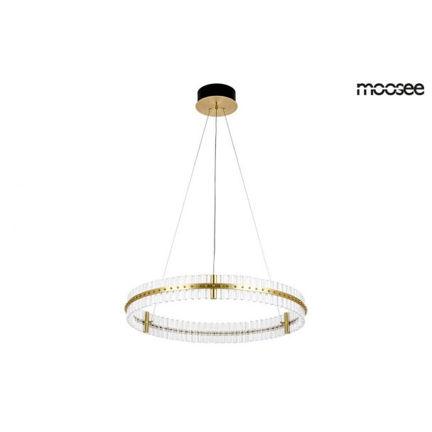 Moosee MSE010100168 MOOSEE lampa wisząca SATURNUS 85 złota - LED, kryształ, stal szczotkowana