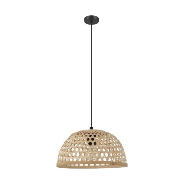 EGLO 43253 LAMPA CLAVERDON OPRAWA WISZĄCA HL/1 Ø370 SCHWARZ/HOLZ NATUR CLAVERDON