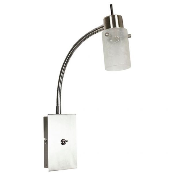 CANDELLUX 91-22493 FROZEN LAMPA KINKIET NA WYSIĘGNIU 1X40W G9 NIKIEL MAT