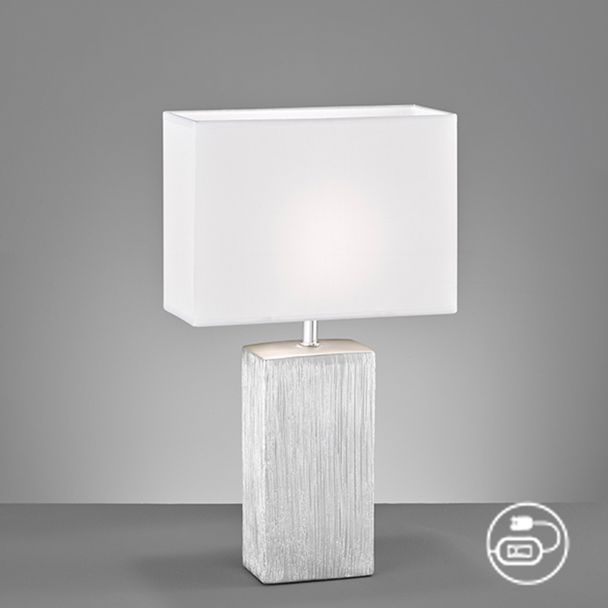 FISCHER & HONSEL 50480 Flens lampa stołowa srebrny