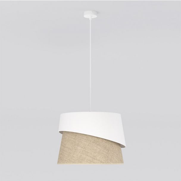EMIBIG 1711/1 CANVA 1 WHITE NATURAL Lampa wisząca
