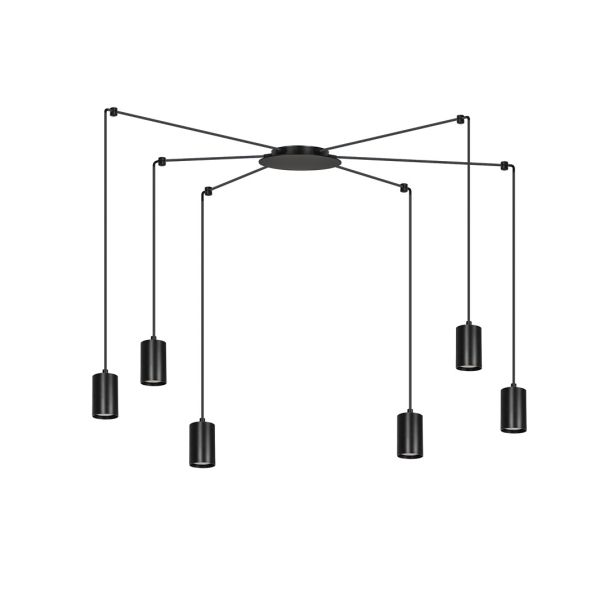 EMIBIG 524/6 LAMPA WISZĄCA TRAKER 6 BL/BLACK