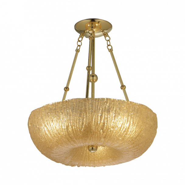 AMPLEX 8174 BUTTON AMPLA 600 MM (gloss brass/gold lampshade)