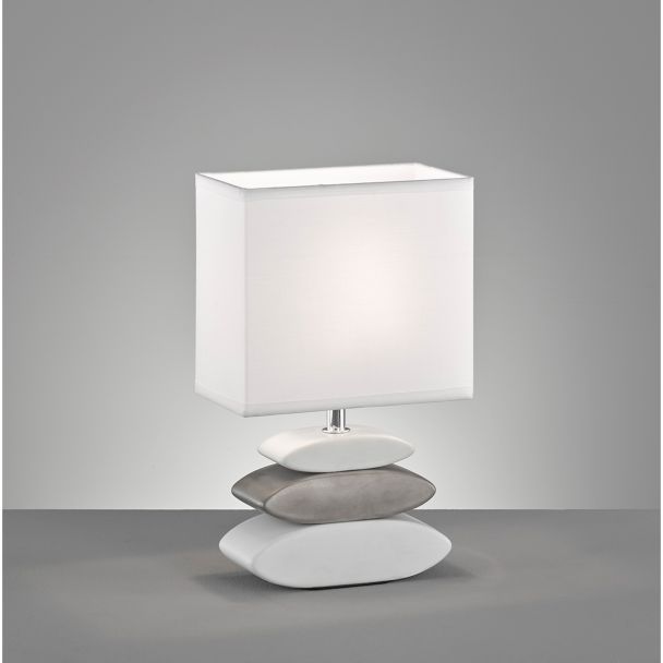 FISCHER & HONSEL 50424 Liner lampa stołowa biały, srebrny
