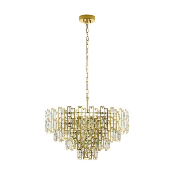 EGLO 39614 LAMPA CALMEILLES OPRAWA WISZĄCA HL/10 E14 Ø780 MS/KRISTALL CALMEILLES