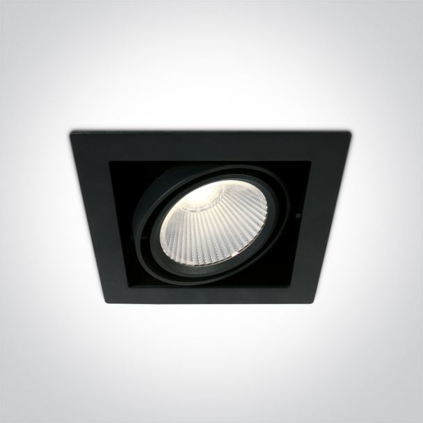 ONE LIGHT 51130/B/C Piges czarny wpuszczany downlight COB LED 4000K 30W