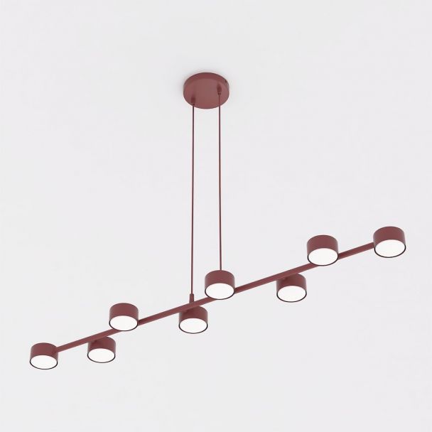 EMIBIG 1706/8 MEGARA 8 BURGUNDY Lampa wisząca