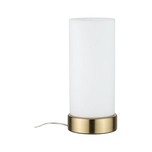 PAULMANN PL77055 Lampa stołowa Pinja max. 1x20W E14 Biały / mosiądz 230V Metal / Szkło