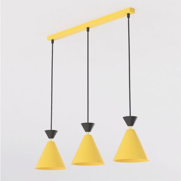 EMIBIG 1742/3 KLEVER 3 ORANGE BLACK Lampa wisząca