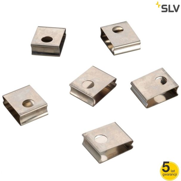 SLV 145551 EUTRAC klipy spręż, do szyny 3-fazowej szyna wbudowana 6 sztuk