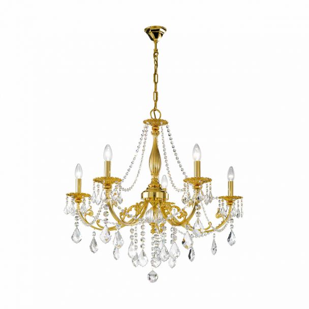 KOLARZ 1301.85.3.SPT PISANI CRYSTAL żyrandol złoto 24K
