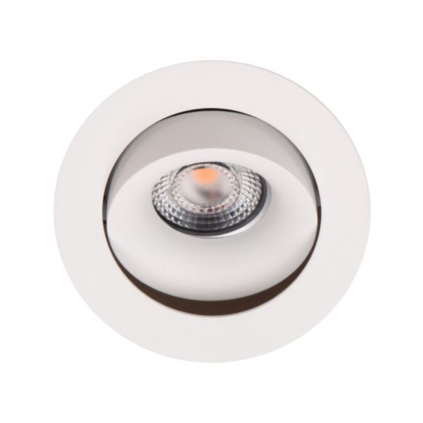 MAXLIGHT H0117 OPRAWA WPUSTOWA BELLATRIX TILTED BIAŁA - BEZ MODUŁU ŚWIETLNEGO LED H0112