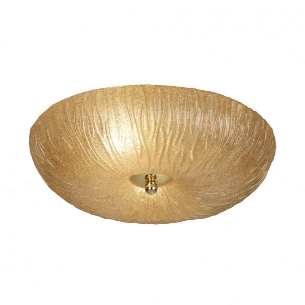 AMPLEX 8180 BUTTON PLAFON 600 MM (gloss brass/gold lampshade)