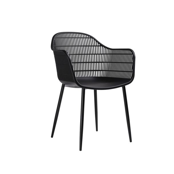 Modesto Design PW502T.BLACK MODESTO krzesło BASKET ARM czarne - polipropylen