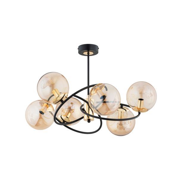 ALFA 63220 Lampa sufitowa WIROMAT ZŁOTA 6xE14 66cm