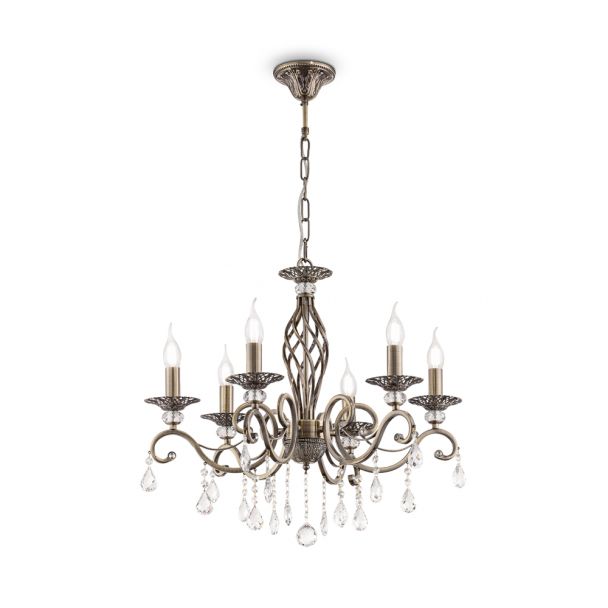 MAYTONI RC247-PL-06-R Royal Classic Grace Chandelier Brass