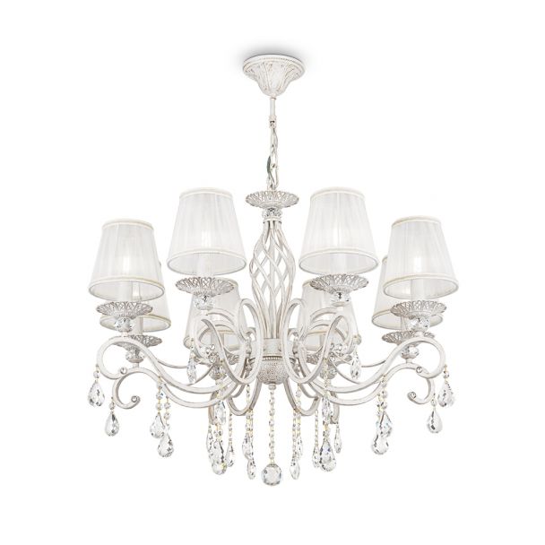 MAYTONI ARM247-08-G Elegant Grace Chandelier White with Gold