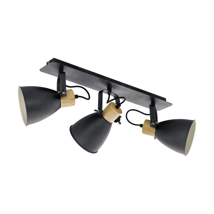 EGLO 99076 LAMPA COSWARTH SPOT BALKEN/3 E27 ANTHRAZIT/HOLZ COSWARTH
