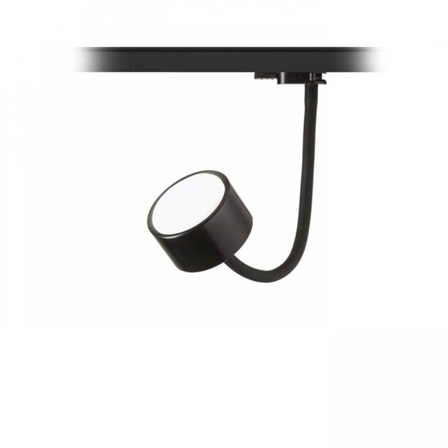 RENDL R11769 PIXIE na elastycznym ramieniu do 3-faz. szyny czarna 230V GX53 LED 7W oprawa elastyczna 3-fazowy