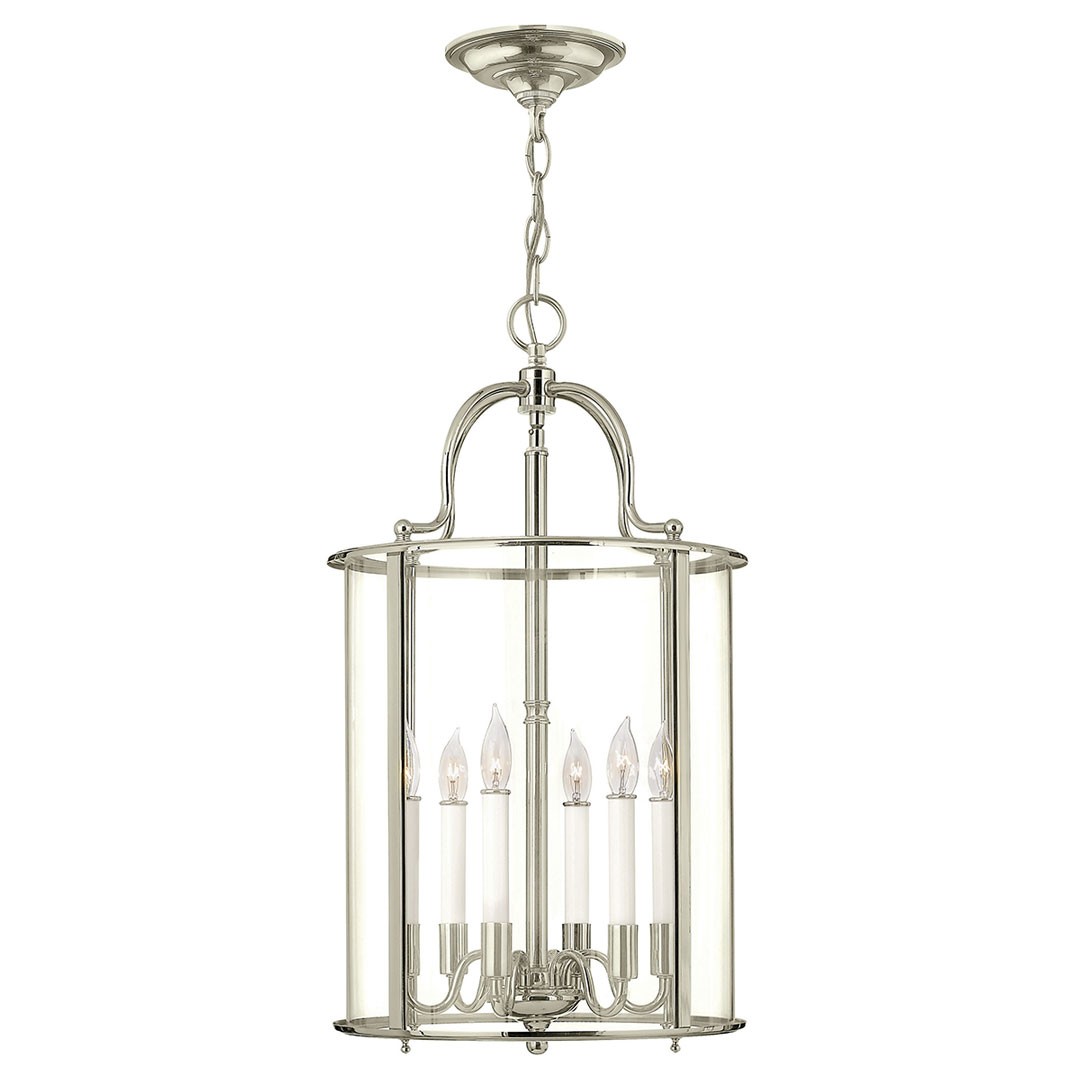 ELSTEAD Gentry HK-GENTRY-P-L-PN 6 Light Large Pendant - Polished Nickel