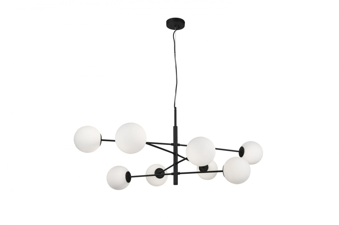 AZZARDO AZ4422 OVIEDO 8 BK/BK DECORATIVE PENDANT BLACK