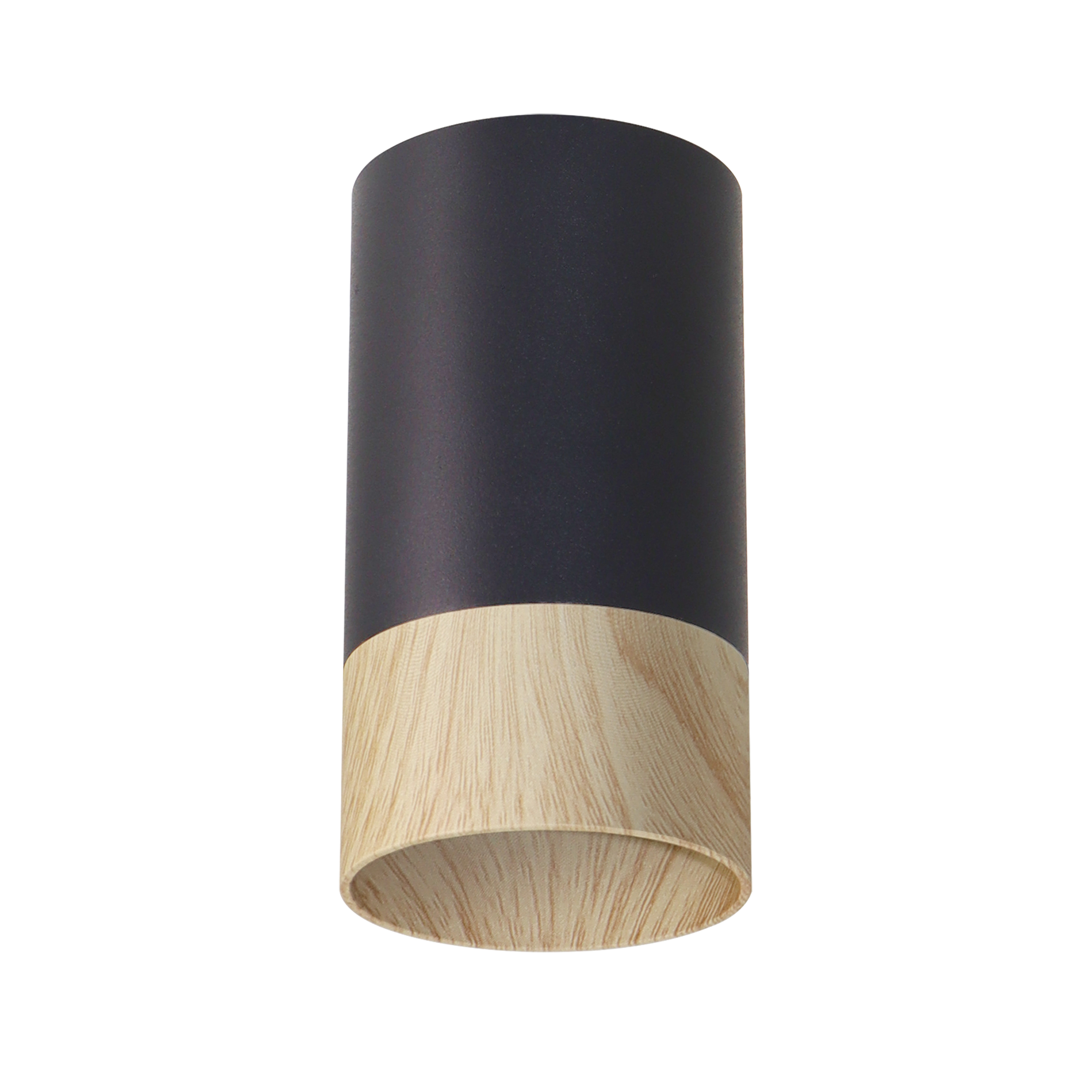 CANDELLUX 2228341 CONTI LAMPA SUFITOWA TUBA 1X15W GU10 5,5/10 CZARNY+DREWNIANY