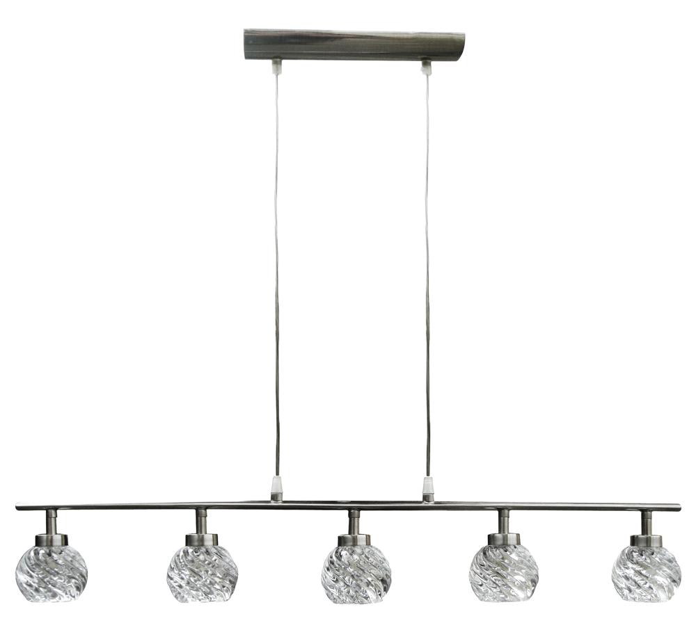 CANDELLUX 35-04607 GIRA ZWIS 5X40W G9 SATYNA NIKIEL+KRYSZTAŁ PROMOCJA