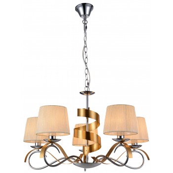 CANDELLUX 35-23445 DENIS ZWIS 5X40W E14 CHROM/ZŁOTY
