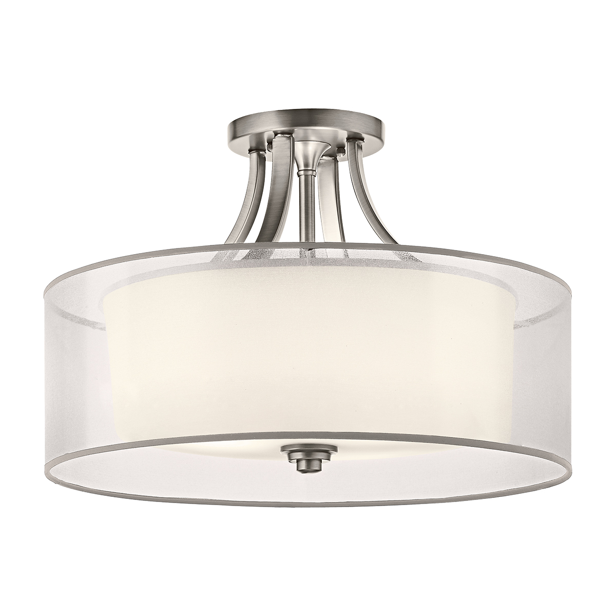 ELSTEAD Lacey KL-LACEY-SFM-AP 4 Light Semi-Flush Mount - Antique Pewter