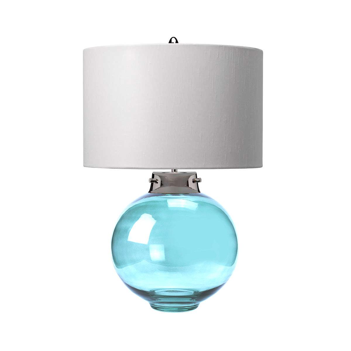 ELSTEAD DL-KARA-TL-BLUE Lampa stołowa Kara - 1 PŁ - Polerowany nikiel - Niebieskie szkło
