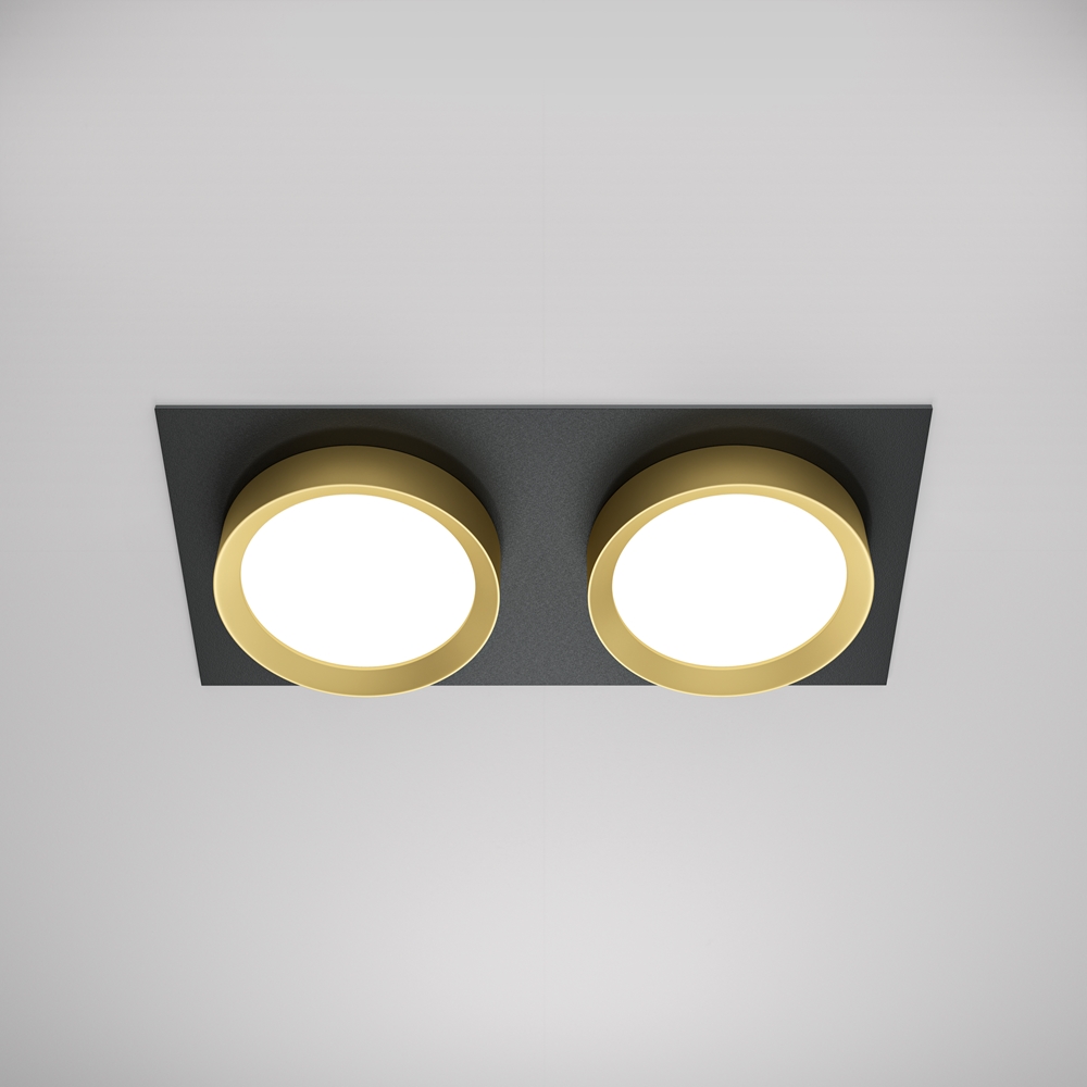 MAYTONI DL086-02-GX53-SQ-BG Hoop Downlight czarny ,złoty
