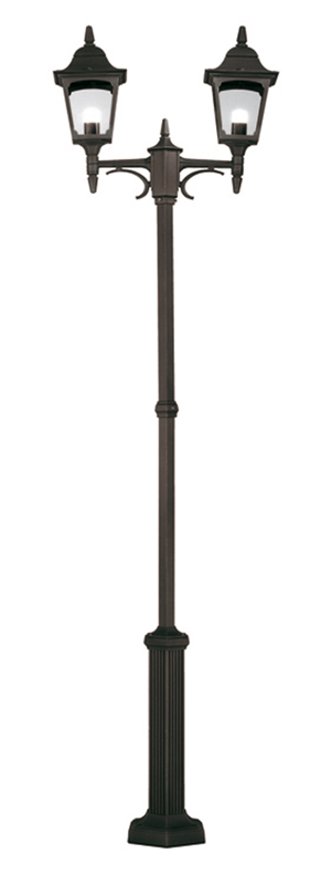 ELSTEAD CHAPEL CP8 BLACK Twin Lamp Post