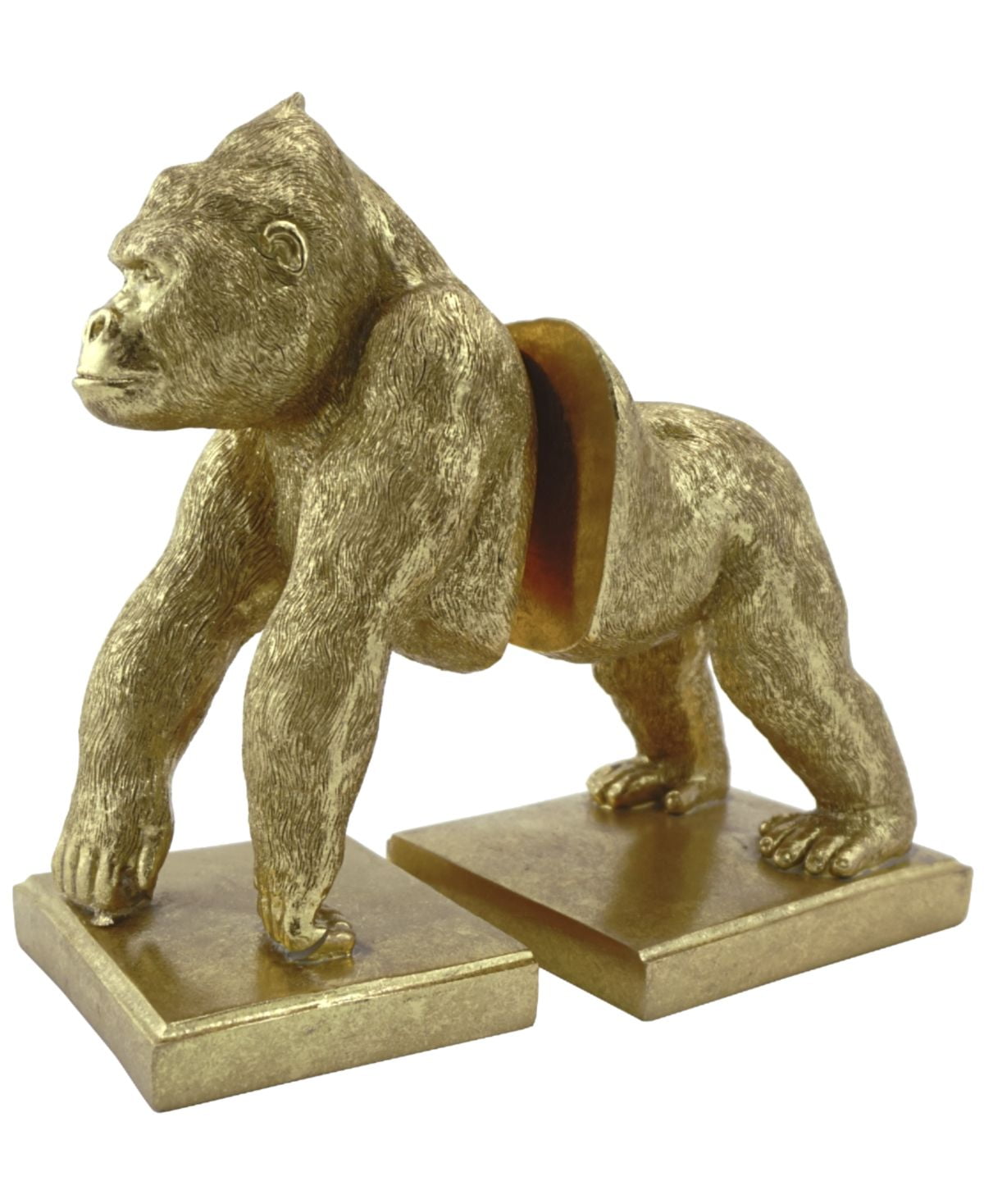 Artehome 200Q304889 Figurka podpórka do książek złoty goryl - Gorilla Book End