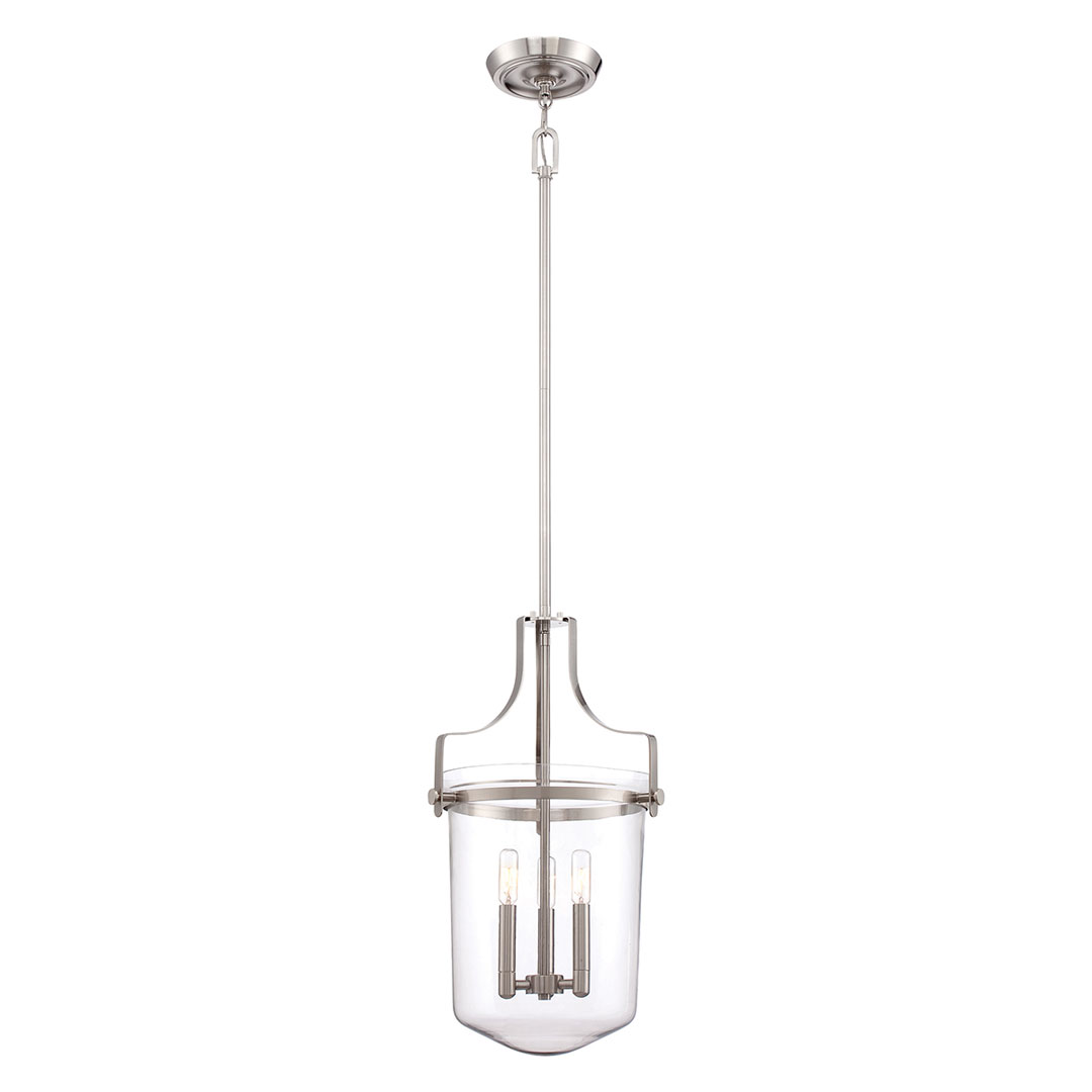 ELSTEAD Penn Station QZ-PENN-STATION-M-BN 3 Light Pendant - Brushed Nickel
