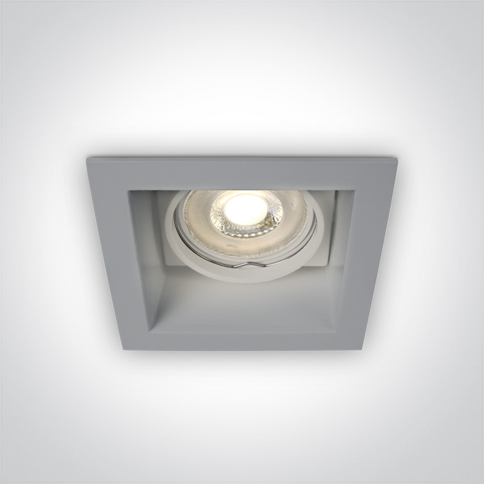 ONE LIGHT 51105D/G Platania szary wpust z oprawką GU5.3 MR16 dark light