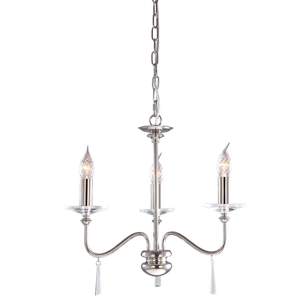 ELSTEAD FINSBURY PARK FP3 POL NICKEL 3Lt Chandelier/Semi-Flush