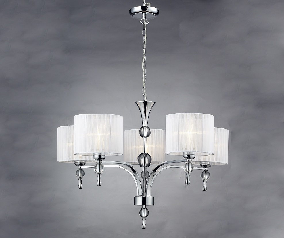 AZZARDO 1976-5P-WH / AZ1007 Impress 5 (white) Żyrandol
