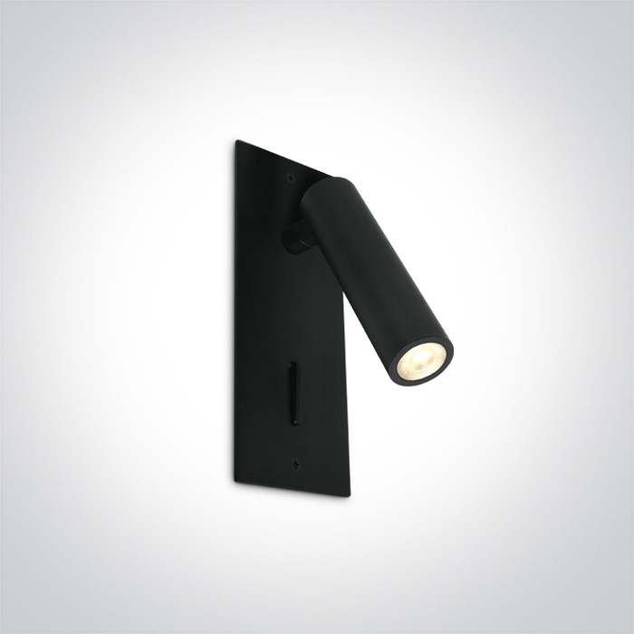 WYPRZEDAŻ ONE LIGHT 65746R/B/W Kandila 3 czarna przyłóżkowa regulowana oprawa COB LED 3000K 3W IP20