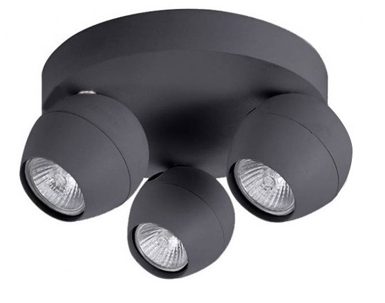 AZZARDO FH5783B3-3R-GR / AZ1255 Pera 3 round (sand grey) Spot